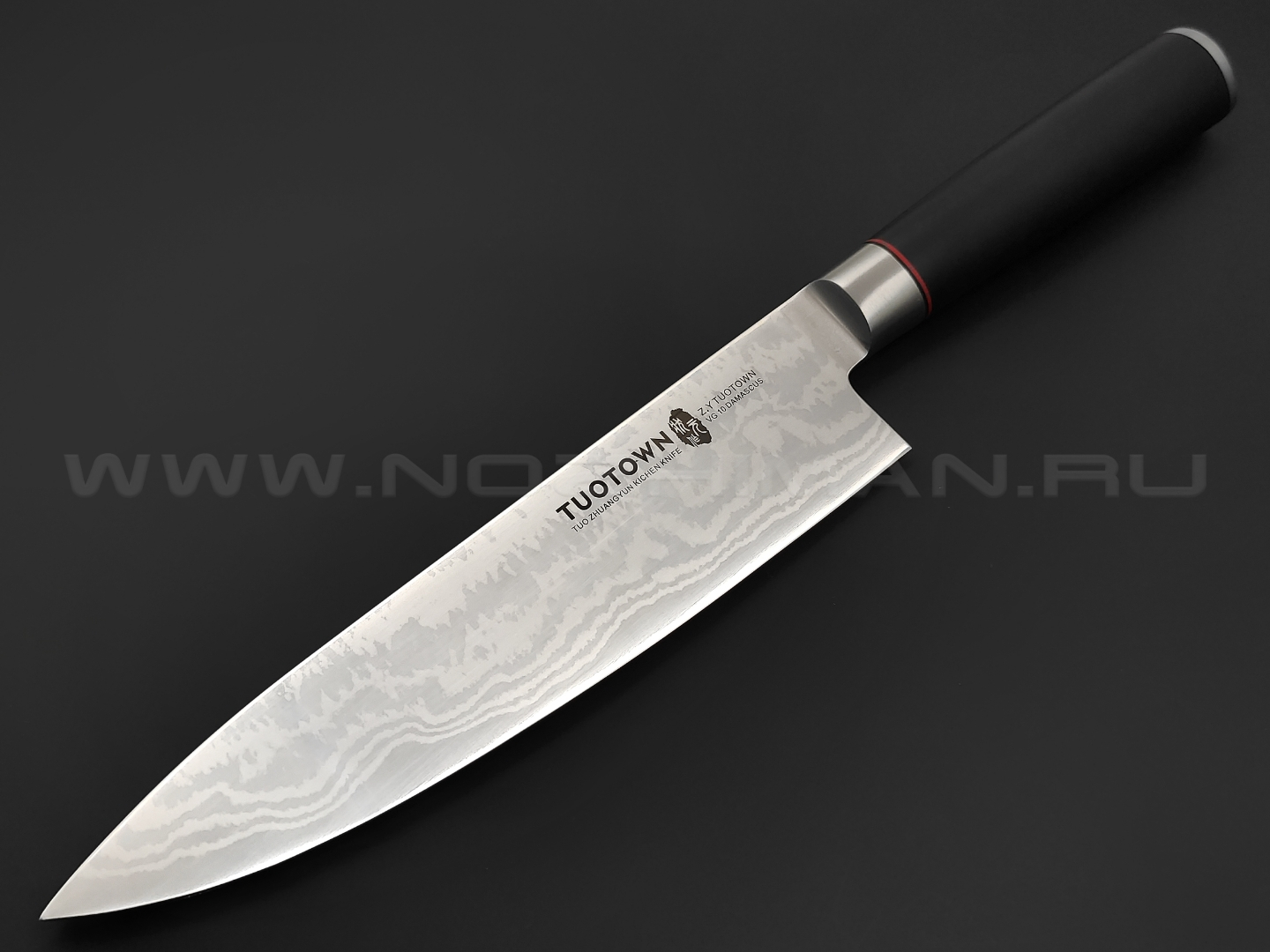 TuoTown кухонный нож Chefs 20 см 218001 сталь Damascus VG-10, рукоять G10