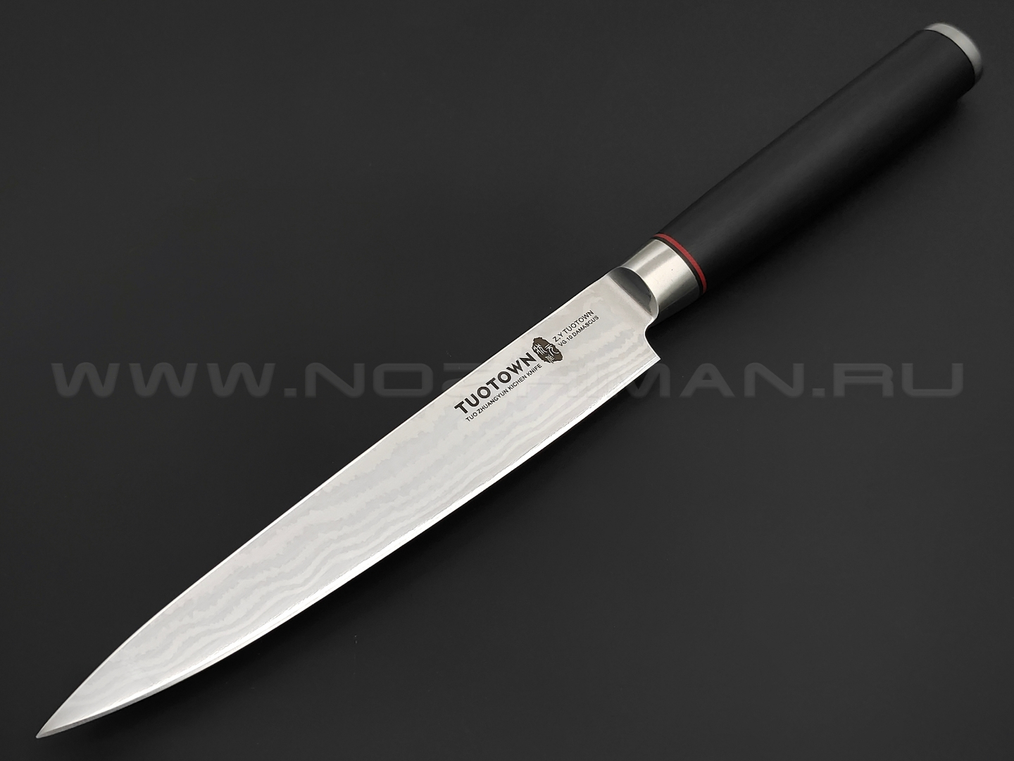 TuoTown кухонный нож Utility 216006 сталь Damascus VG-10, рукоять G10