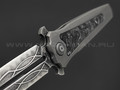 Neyris Knives складной нож ТаоРан сталь CPM 3V, рукоять титан, carbon fiber dark matter silver