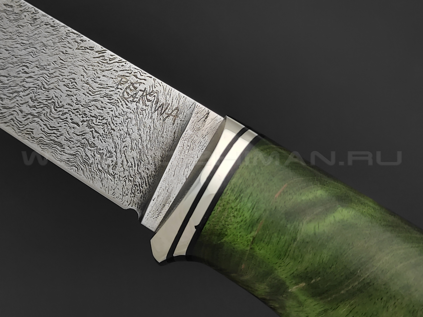 Волчий Век нож Слон Custom сталь PGK WA, рукоять карельская береза, нейзильбер