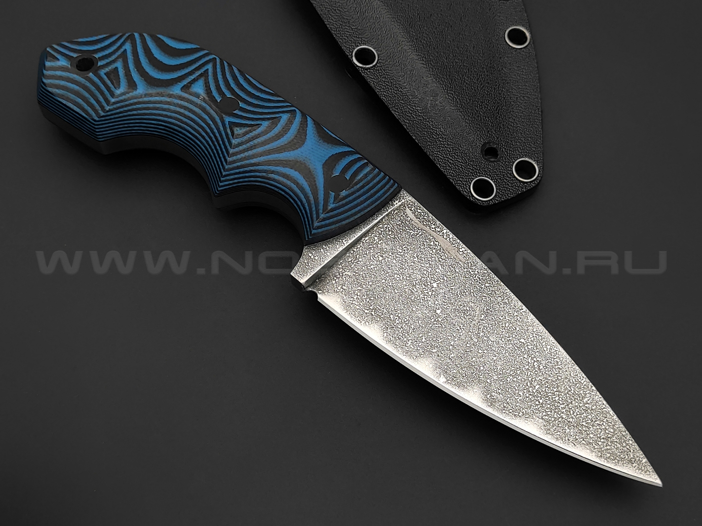 Волчий Век нож Оса Custom сталь PGK WA, рукоять G10 black & blue