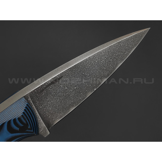 Волчий Век нож Оса Custom сталь PGK WA, рукоять G10 black & blue