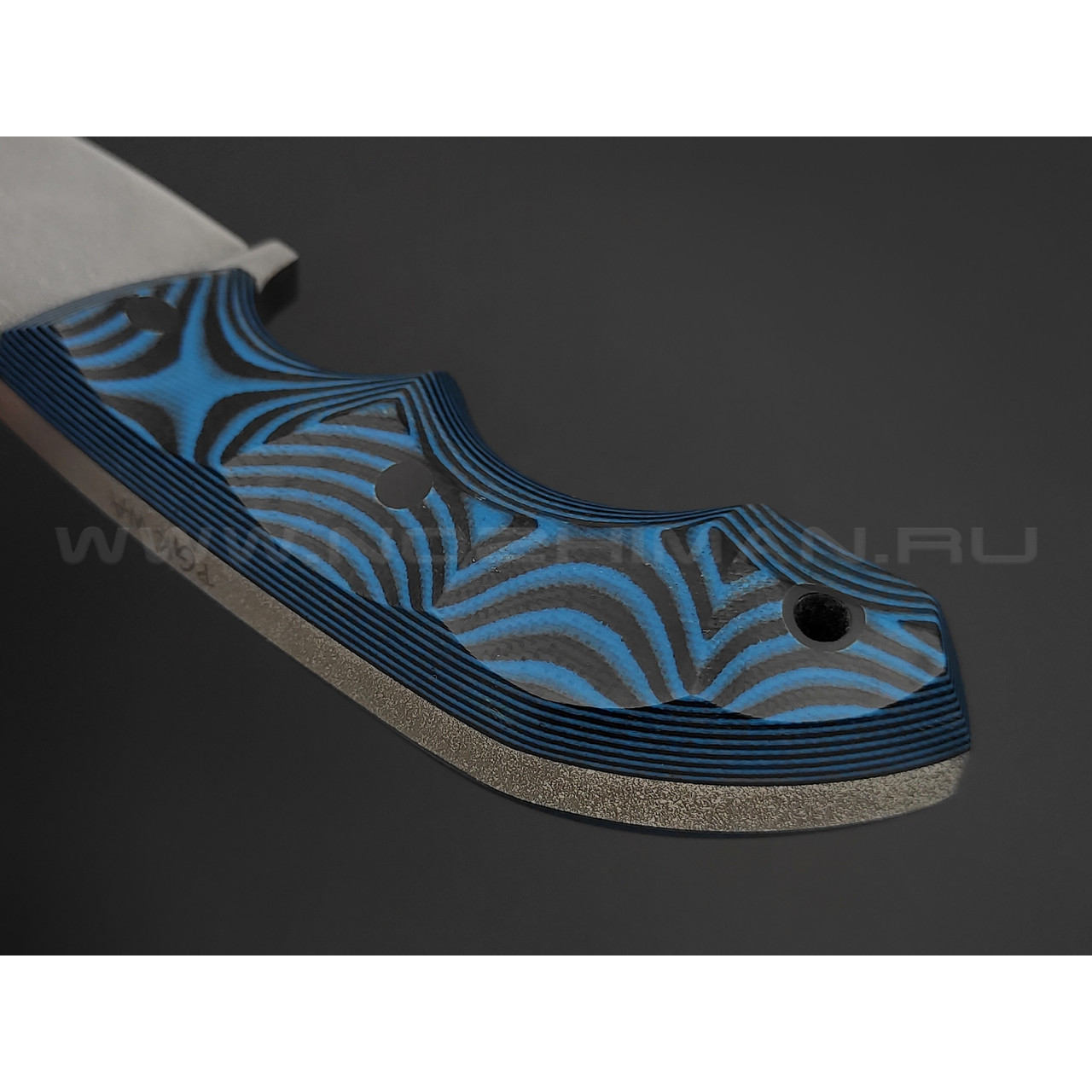 Волчий Век нож Оса Custom сталь PGK WA, рукоять G10 black & blue