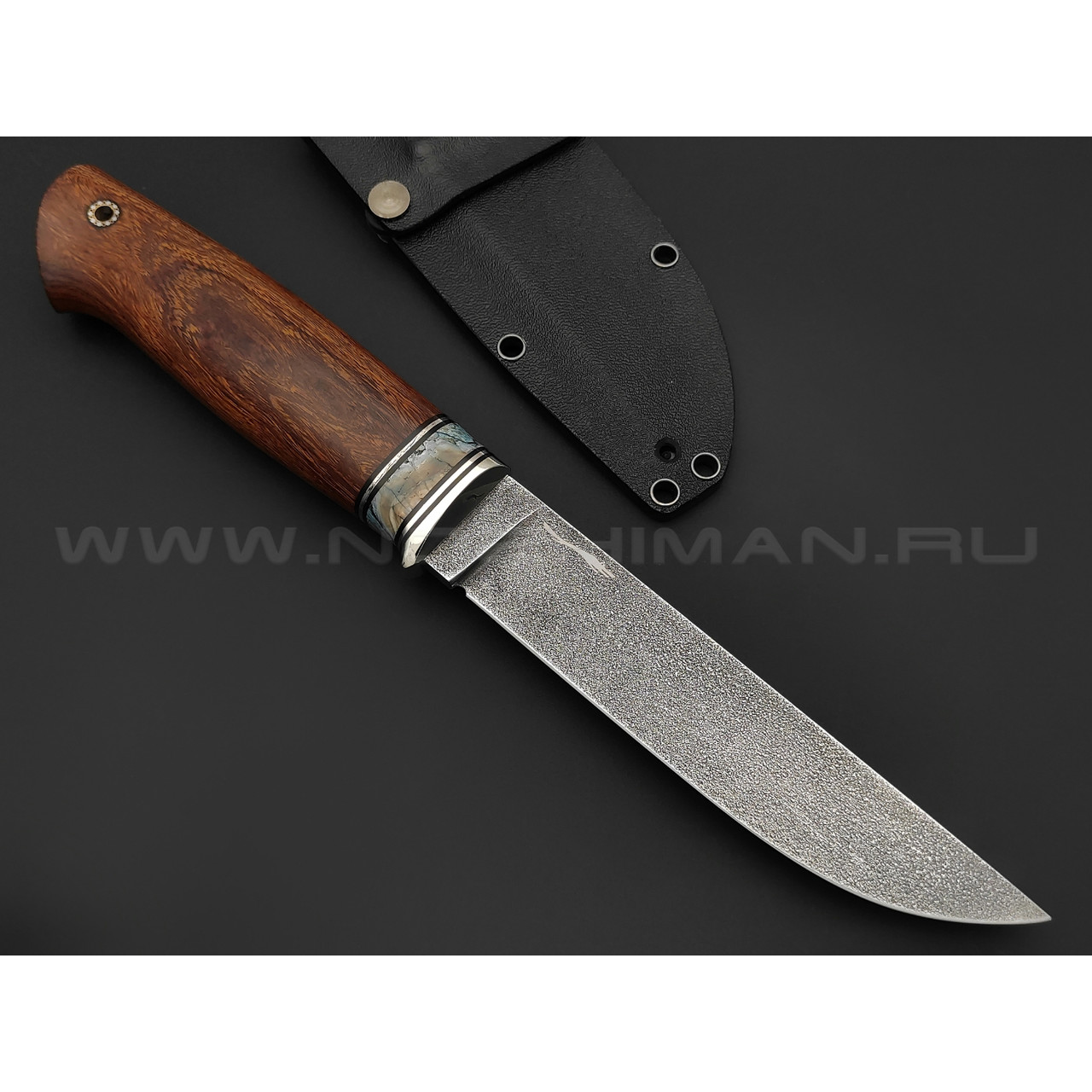 Волчий Век нож Слон Custom сталь PGK WA, рукоять айронвуд, зуб мамонта