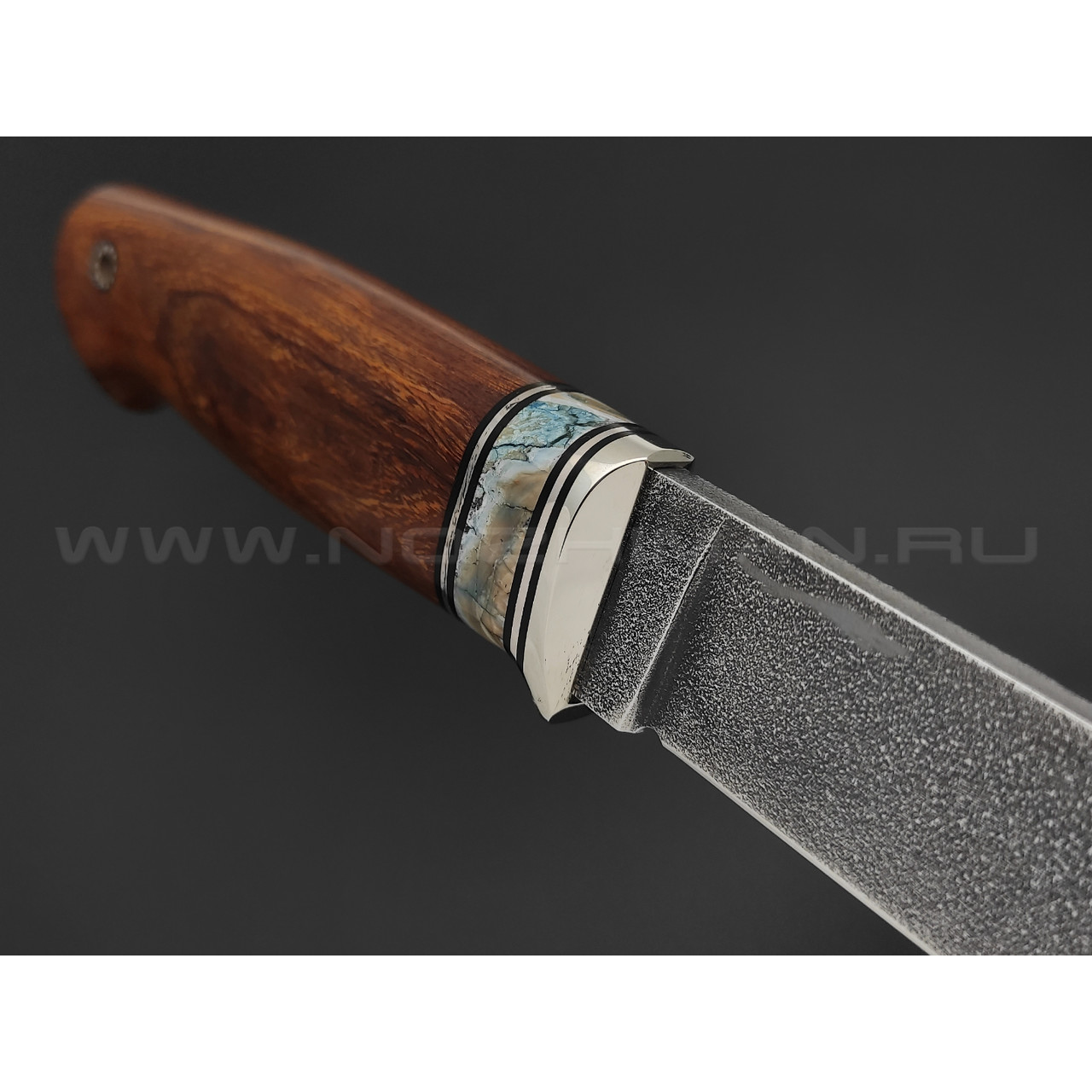 Волчий Век нож Слон Custom сталь PGK WA, рукоять айронвуд, зуб мамонта