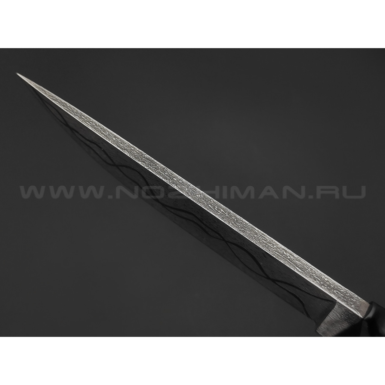 Волчий Век нож Слон Custom сталь PGK WA травление, рукоять микарта black