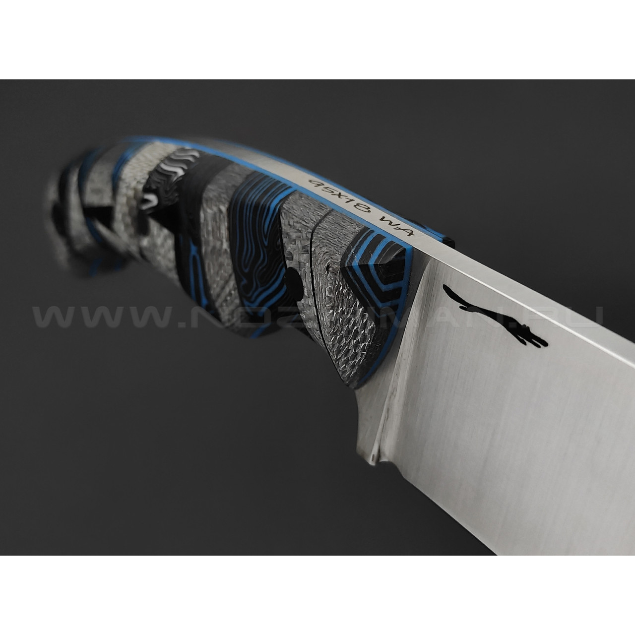 Волчий Век нож Шихан сталь 95X18 WA satin, рукоять кастомный комбинированный G10