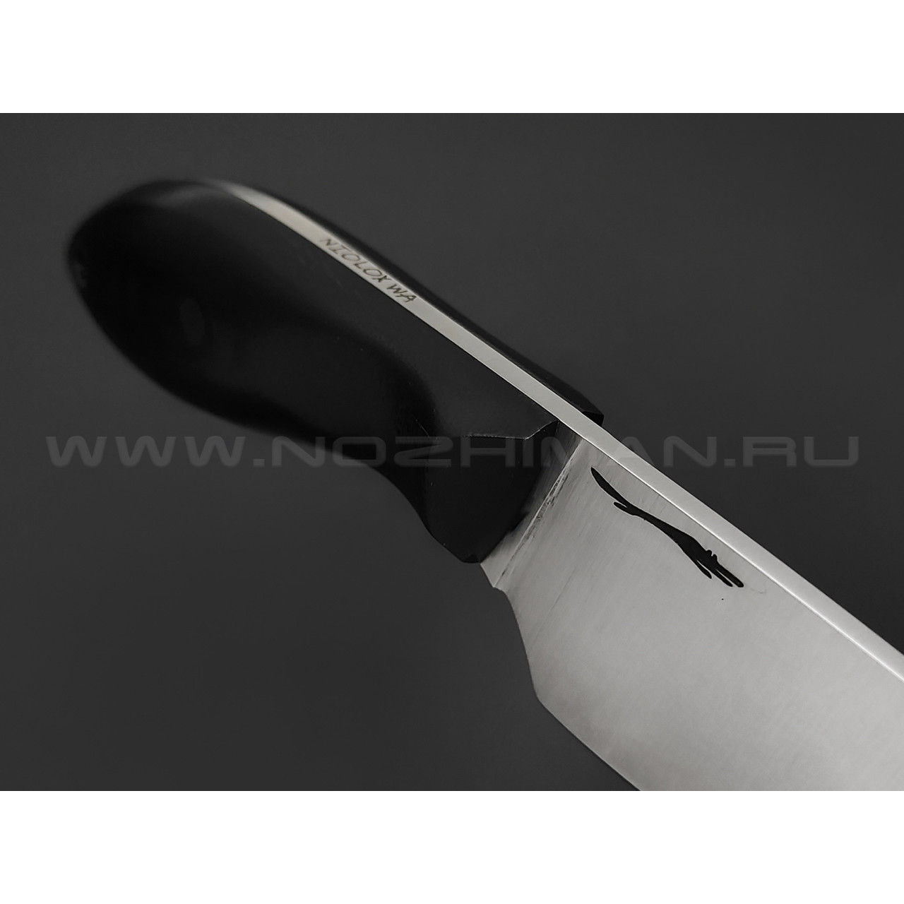 Волчий Век нож МасичЬка сталь Niolox WA satin, рукоять G10 black