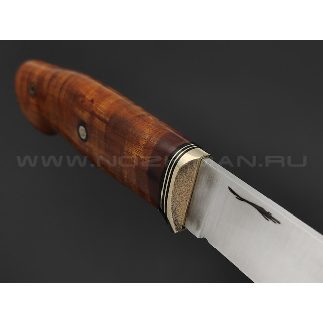 Волчий Век нож Слон Custom сталь M390 WA сатин, рукоять айронвуд, латунь, мозаичные пины