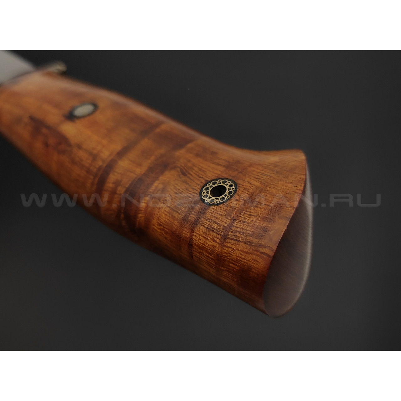 Волчий Век нож Слон Custom сталь M390 WA сатин, рукоять айронвуд, латунь, мозаичные пины