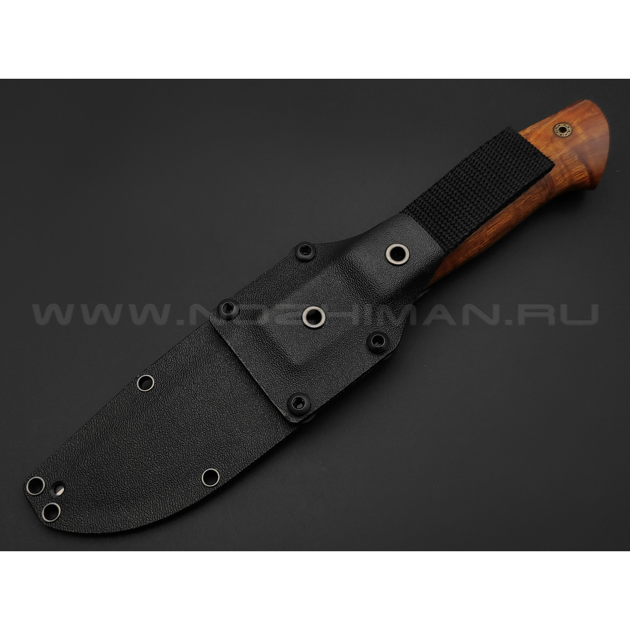 Волчий Век нож Слон Custom сталь M390 WA сатин, рукоять айронвуд, латунь, мозаичные пины