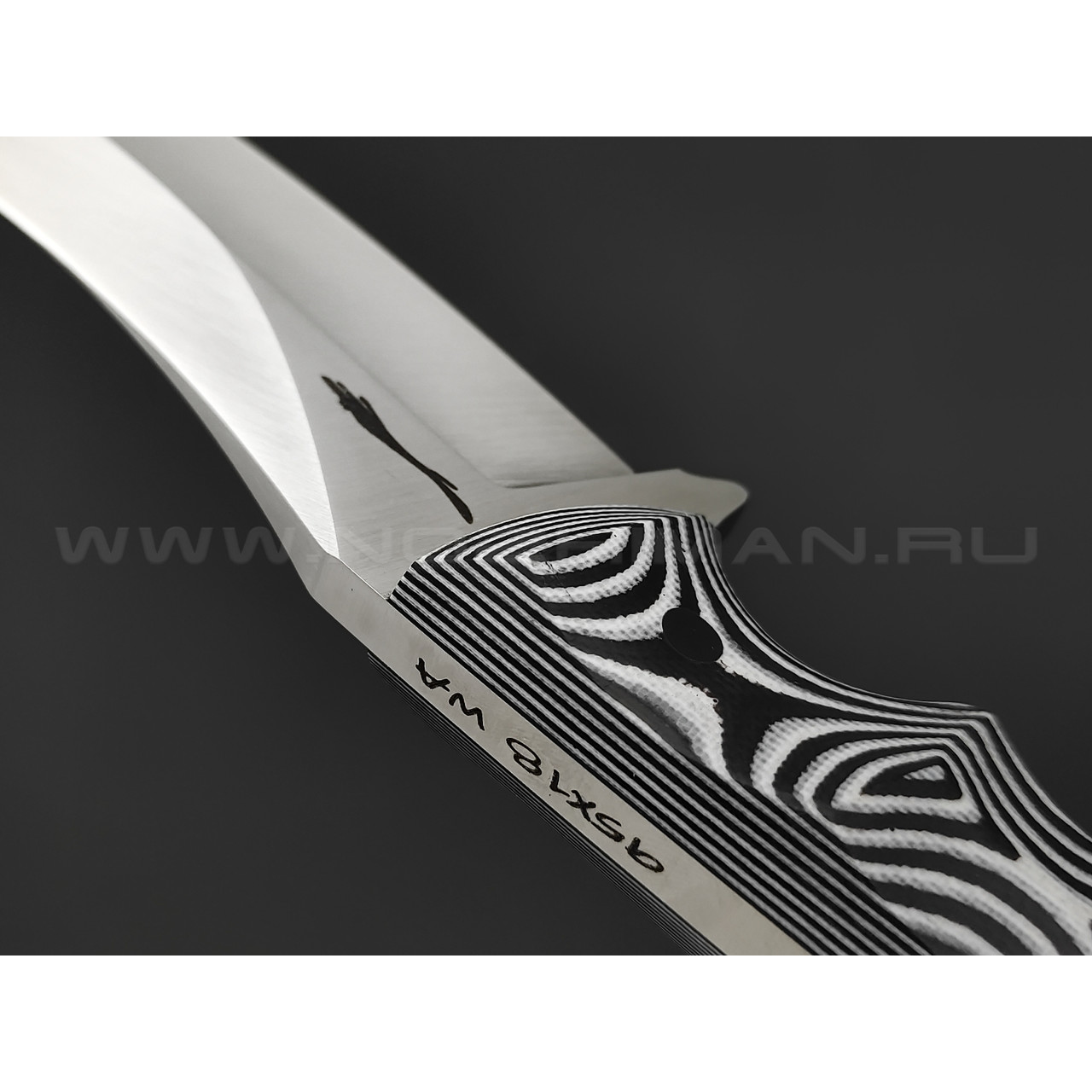 Волчий Век нож Кондрат 12 сталь 95х18 WA, рукоять G10 black & white