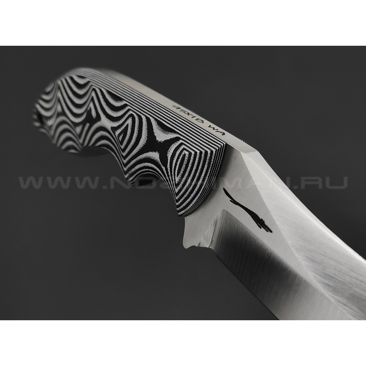 Волчий Век нож Кондрат 12 сталь 95х18 WA, рукоять G10 black & white
