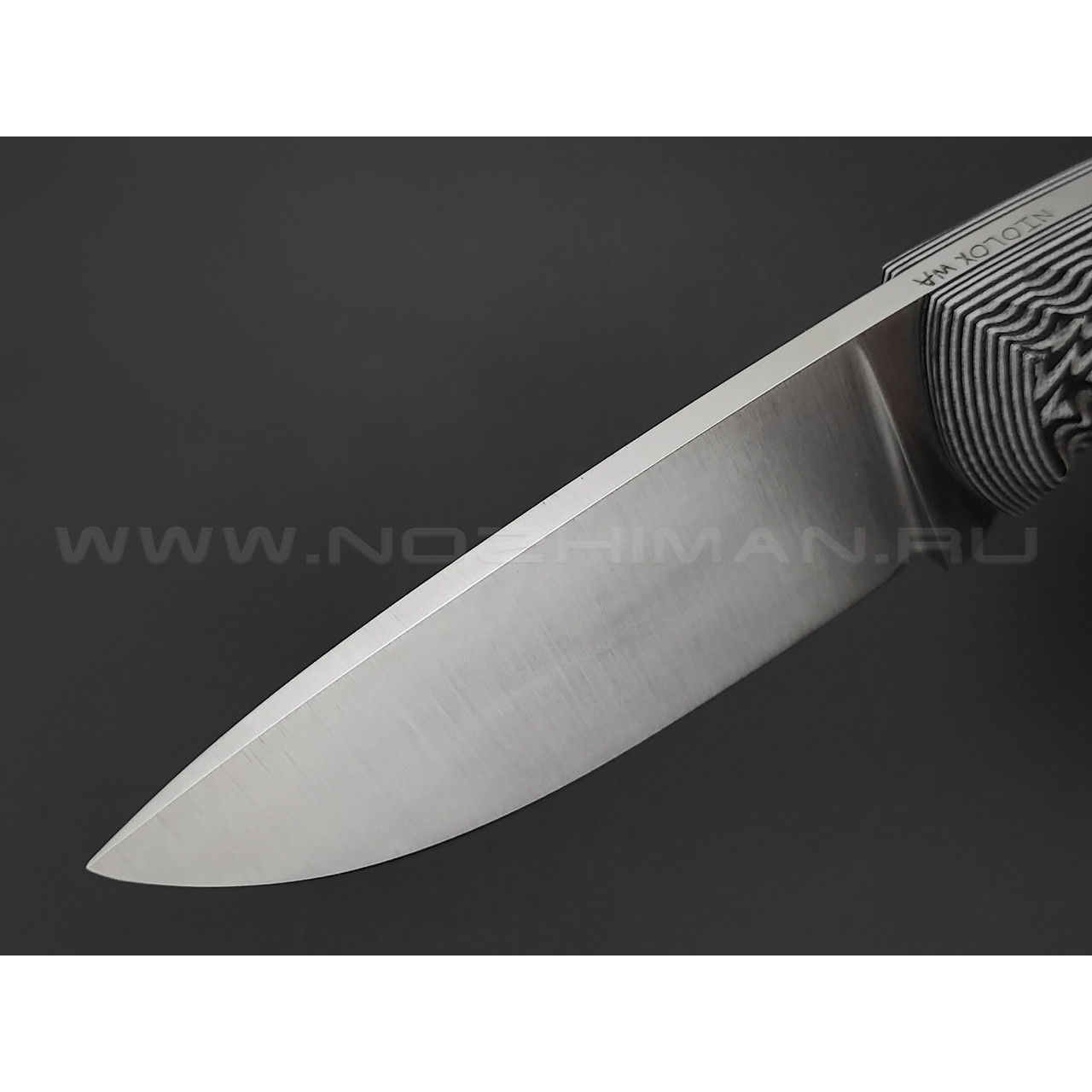 Волчий Век нож МасичЬка 2.0 concept сталь Niolox WA сатин, рукоять G10 black & white