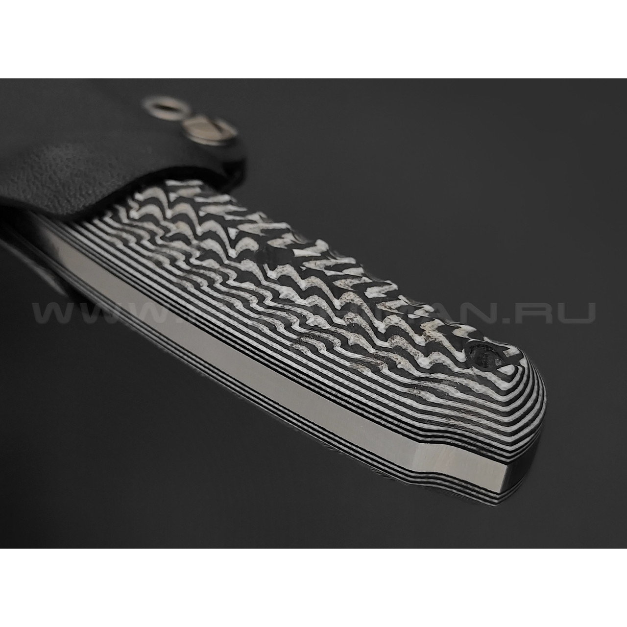 Волчий Век нож МасичЬка 2.0 concept сталь Niolox WA сатин, рукоять G10 black & white