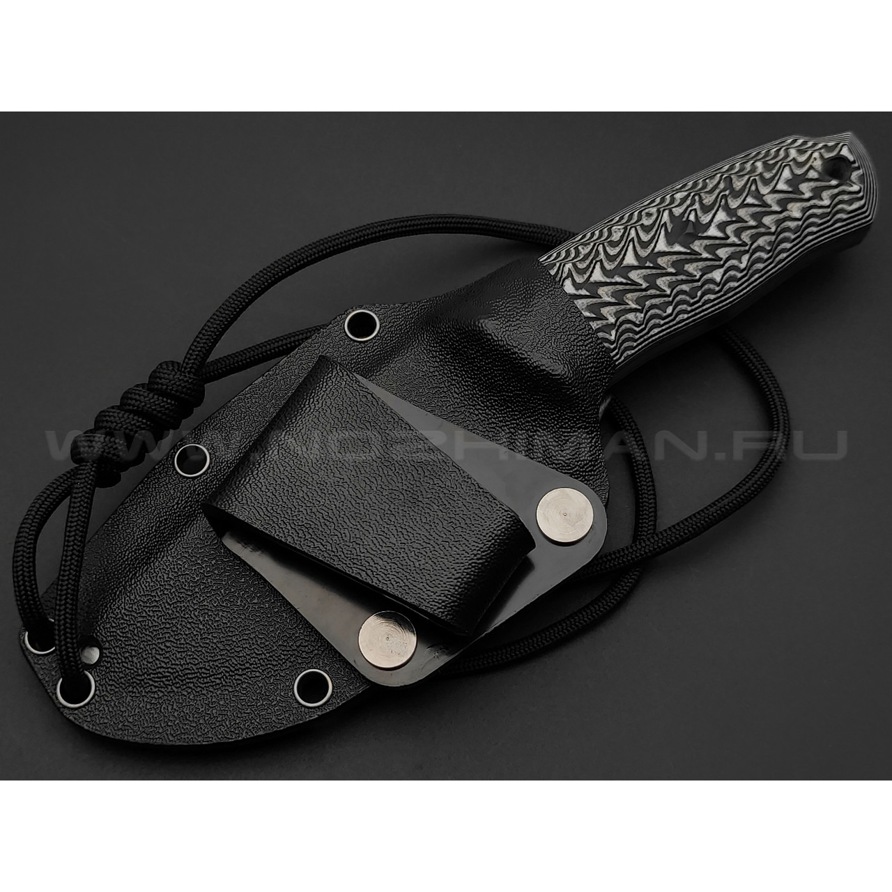 Волчий Век нож МасичЬка 2.0 concept сталь Niolox WA сатин, рукоять G10 black & white