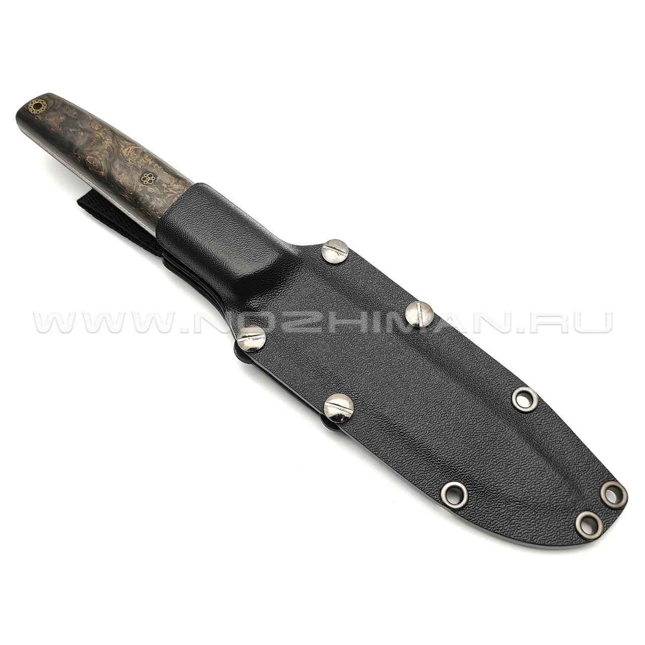 Волчий Век нож Слон Custom сталь CPM S125V WA дамаскаж, рукоять Carbon dark matter gold