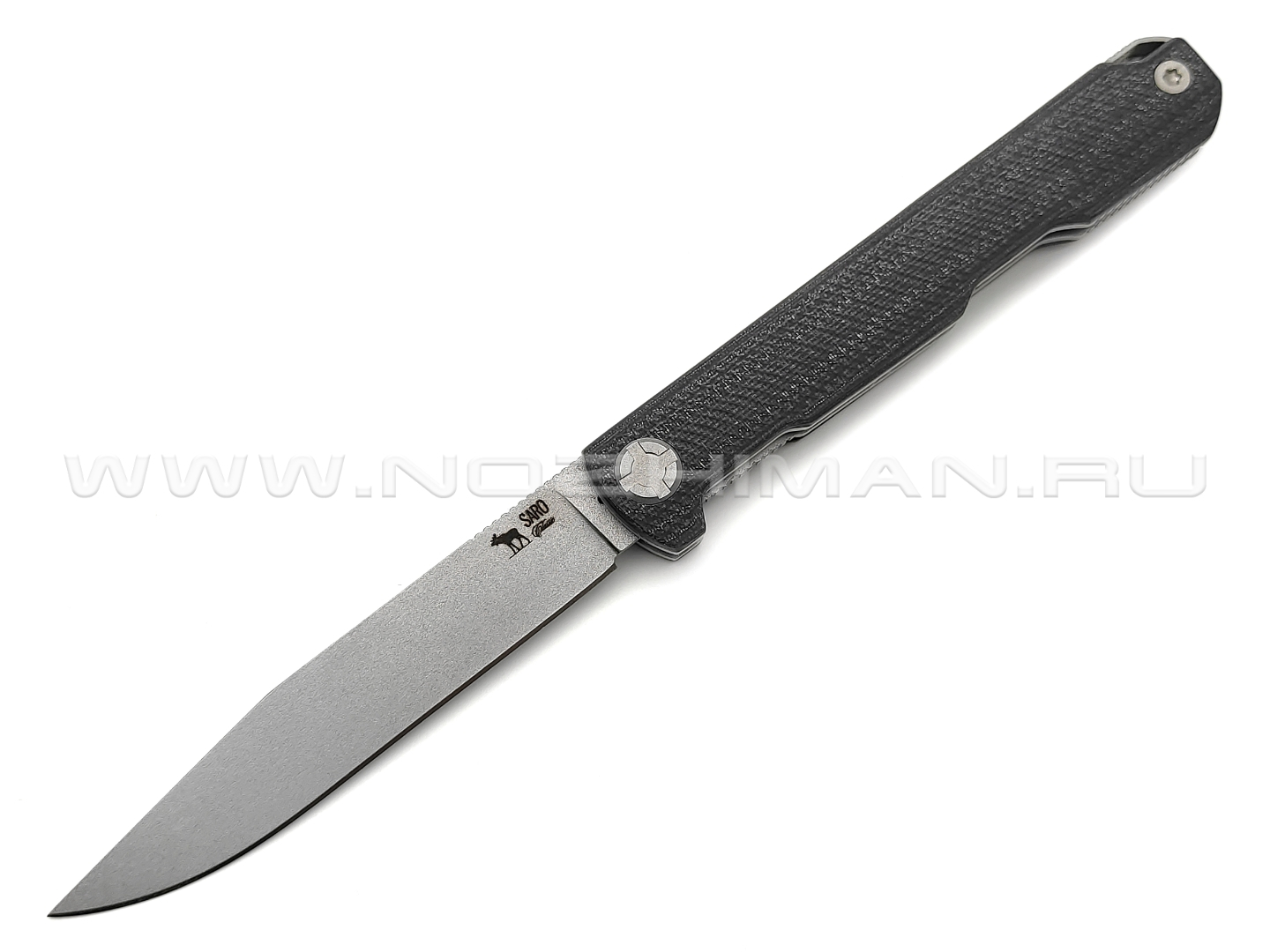 Saro нож Авиационный Single, сталь PGK, рукоять G10 black