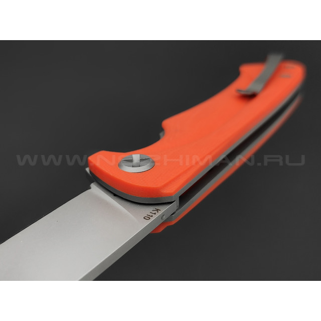 Saro нож Чиж Плюс, сталь PGK, рукоять G10 orange