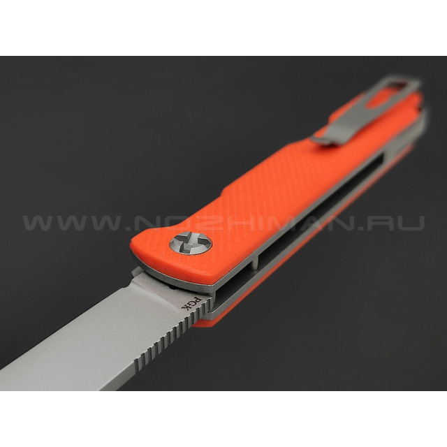 Saro нож Авиационный Single, сталь PGK, рукоять G10 orange