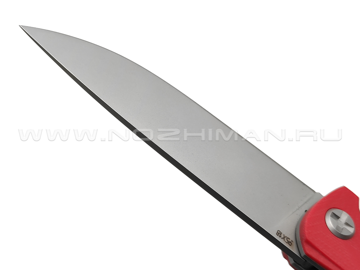 Saro нож Чиж Плюс, сталь 95Х18, рукоять G10 red
