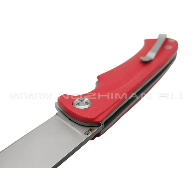 Saro нож Чиж Плюс, сталь 95Х18, рукоять G10 red