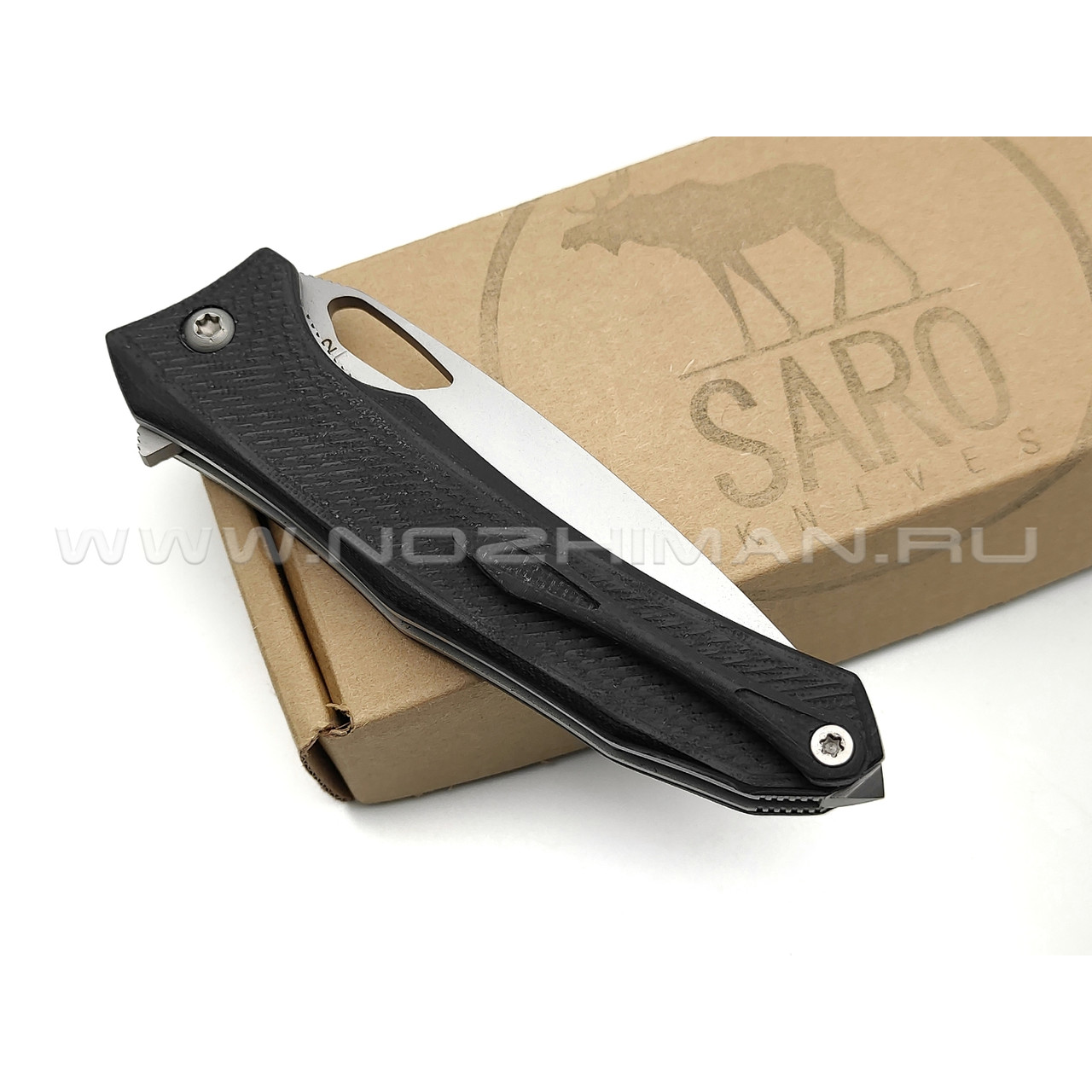 Нож SARO Бизон EVO сталь D2, рукоять G10, black