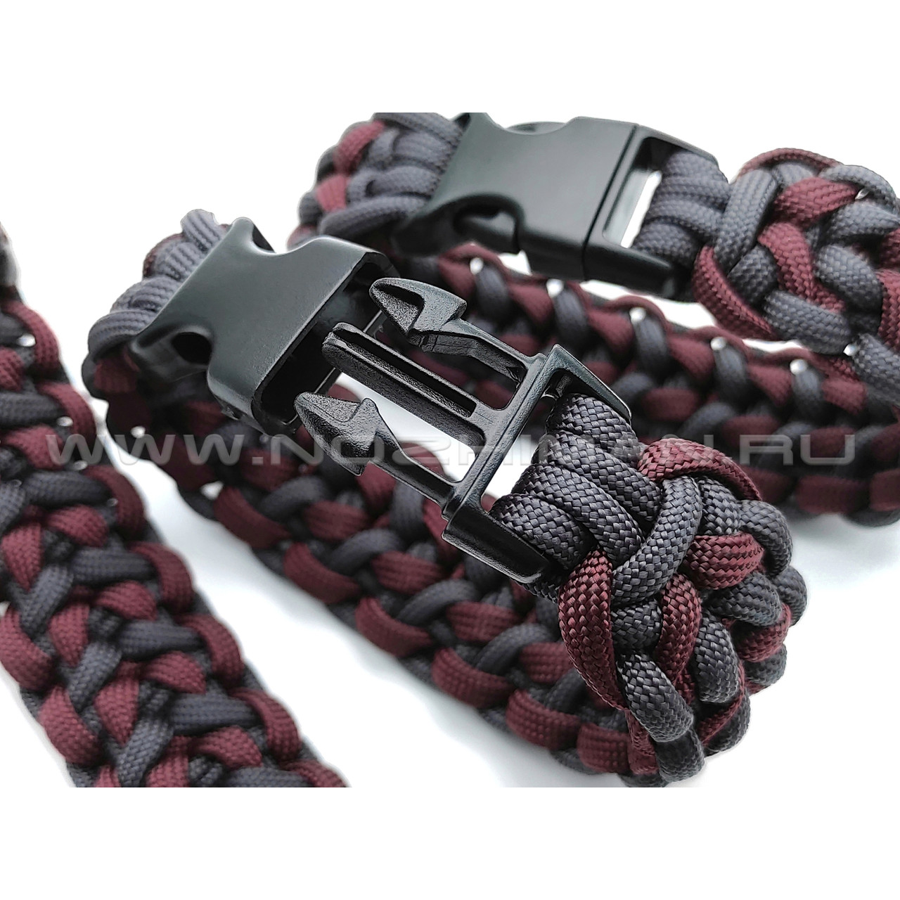 Браслет Duo Bar Gm Maroon & Graphite