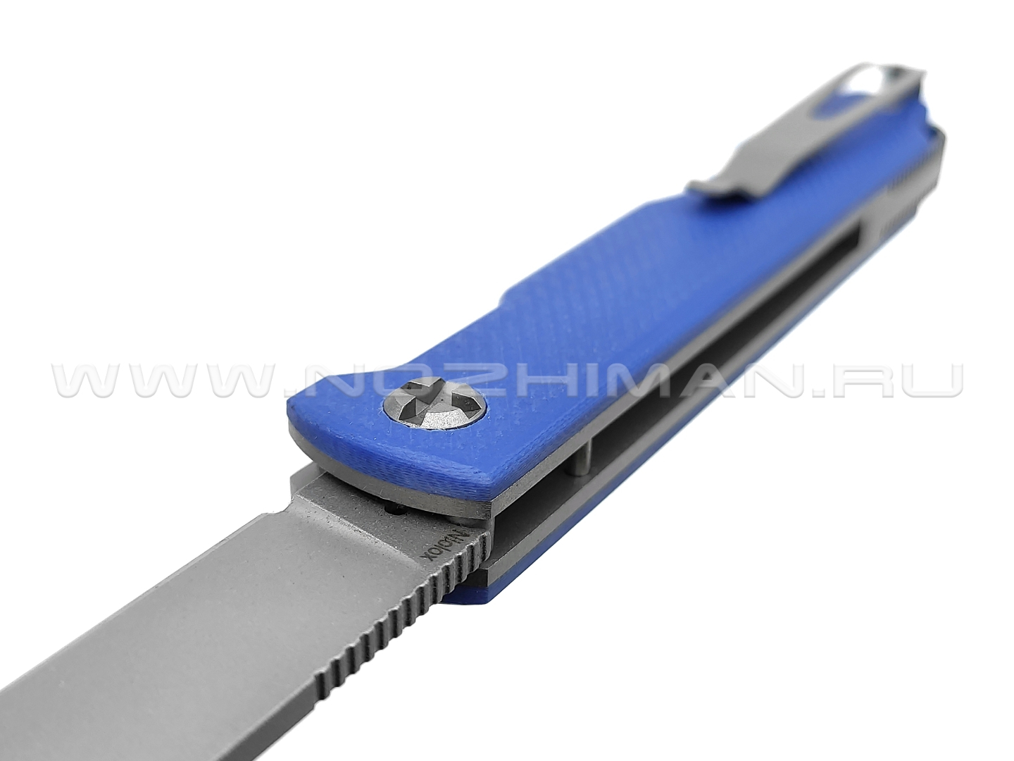 Saro нож Авиационный Single, сталь Niolox, рукоять G10 blue