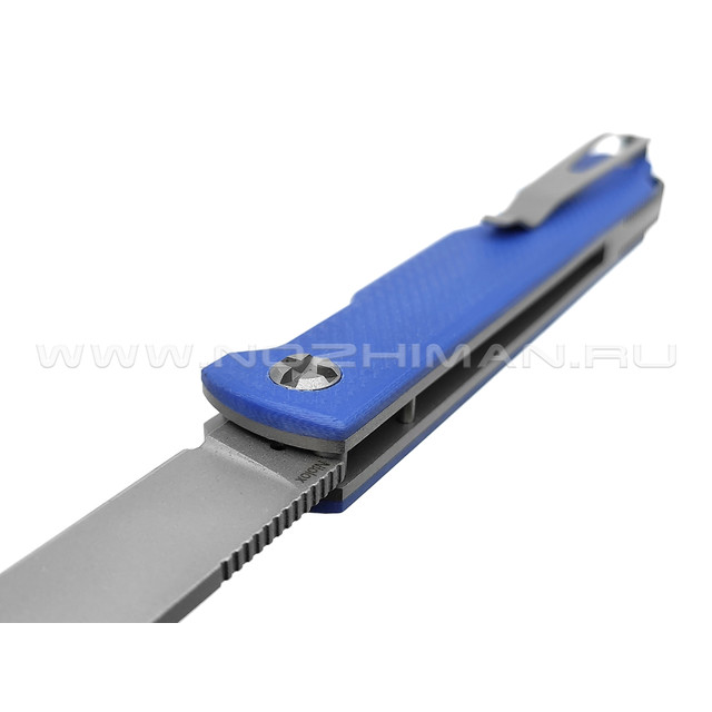 Saro нож Авиационный Single, сталь Niolox, рукоять G10 blue