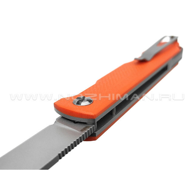 Saro нож Авиационный Single, сталь Niolox, рукоять G10 orange