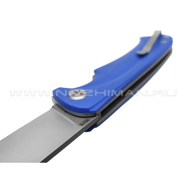 Saro нож Чиж Плюс, сталь 95Х18, рукоять G10 blue