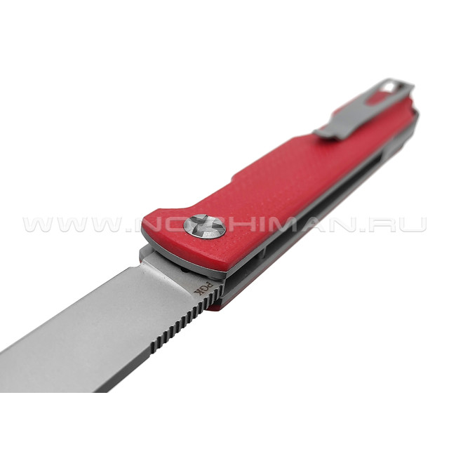 Saro нож Авиационный Single, сталь PGK, рукоять G10 red