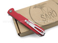 Saro нож Авиационный Single, сталь PGK, рукоять G10 red