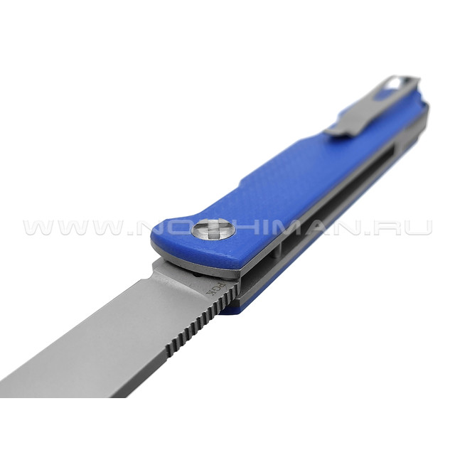 Saro нож Авиационный Single, сталь PGK, рукоять G10 blue