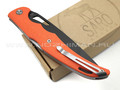Saro нож Кайман XL сталь 65Г, рукоять G10 orange
