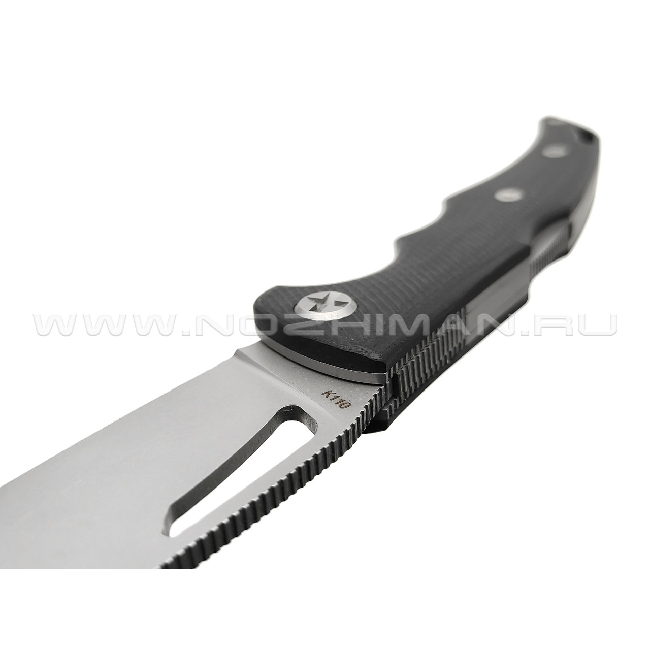 Saro нож Кайман XL сталь K110, рукоять G10 black