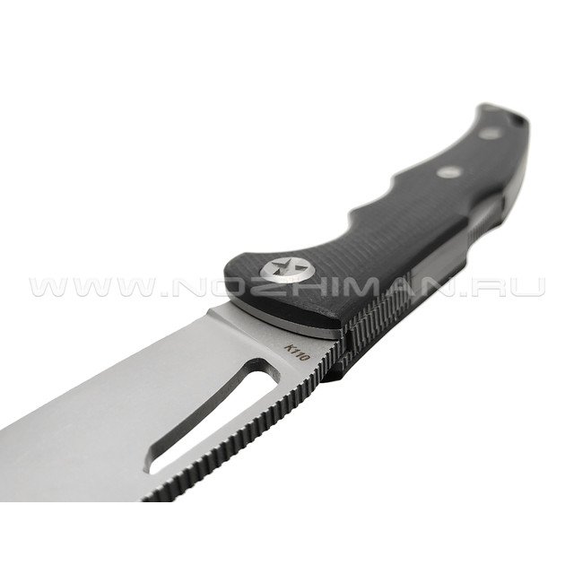 Saro нож Кайман XL сталь K110, рукоять G10 black