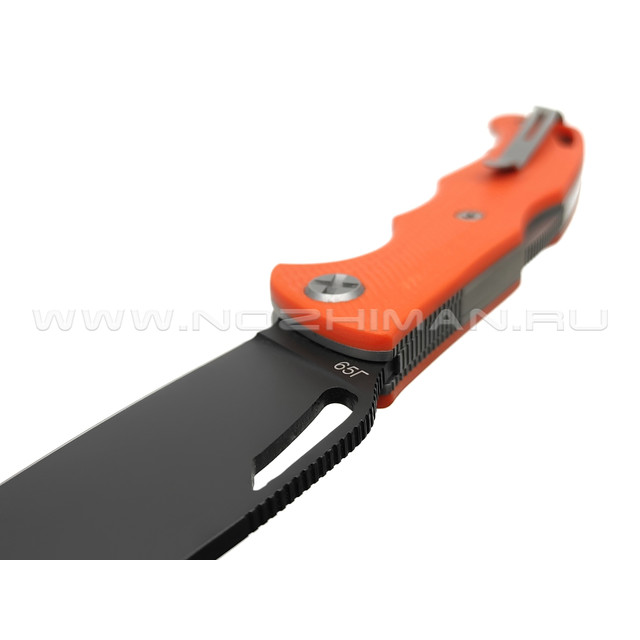 Saro нож Кайман EVO сталь 65Г, рукоять G10 orange