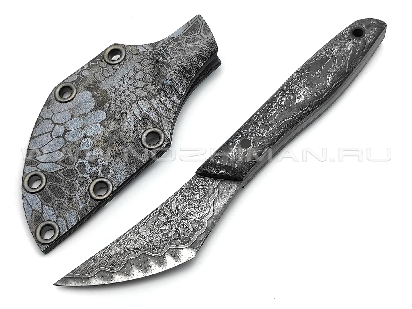 Neyris Knives нож Киридаши сталь CPM Rex 121, рукоять Carbon fiber dark matter silver