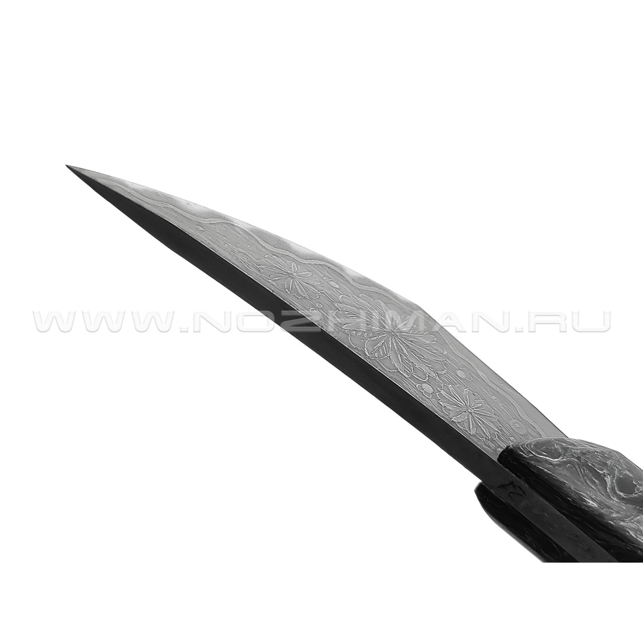 Нейрис нож Киридаши сталь CPM Rex 121, рукоять Карбон "Тёмная Материя" серебристый