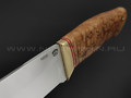 Товарищество Завьялова нож "Курган" сталь N690, рукоять Карельская береза