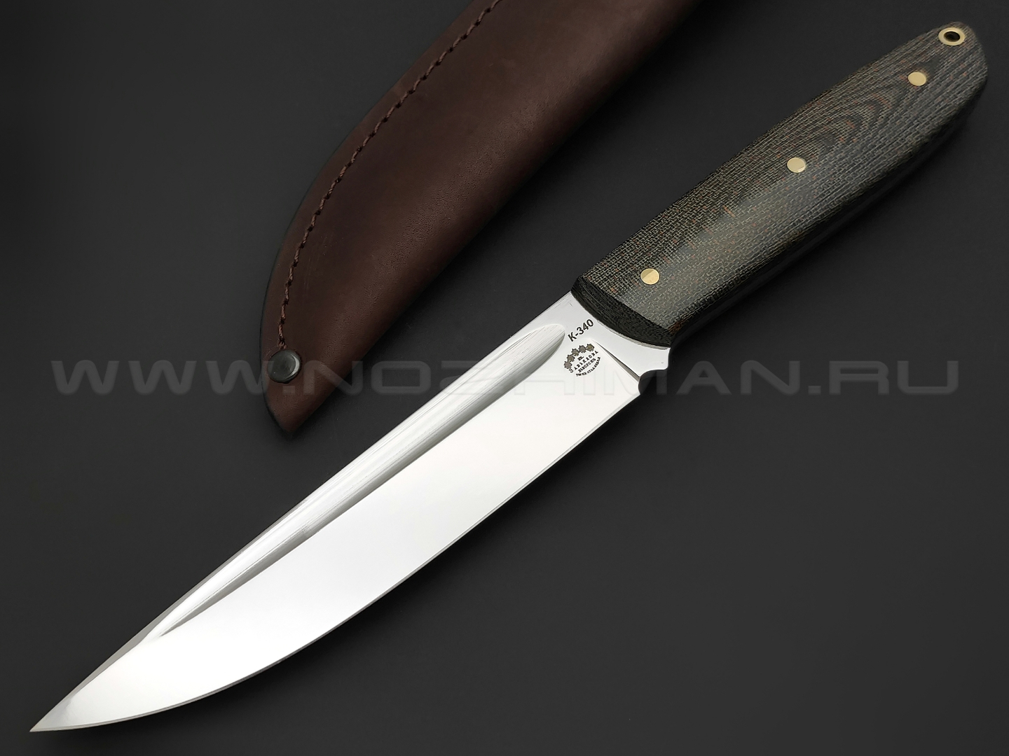 Товарищество Завьялова нож "Нэрка" сталь K340, рукоять Микарта