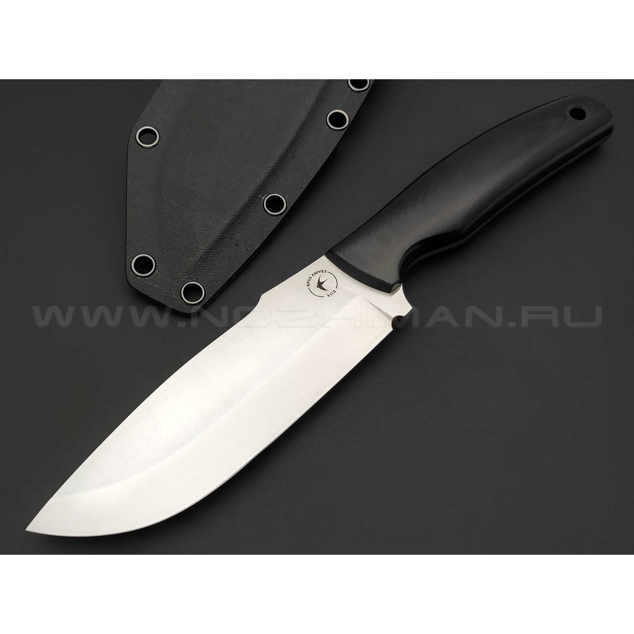 Апус нож Гибрид сталь K110, рукоять G10 чёрный