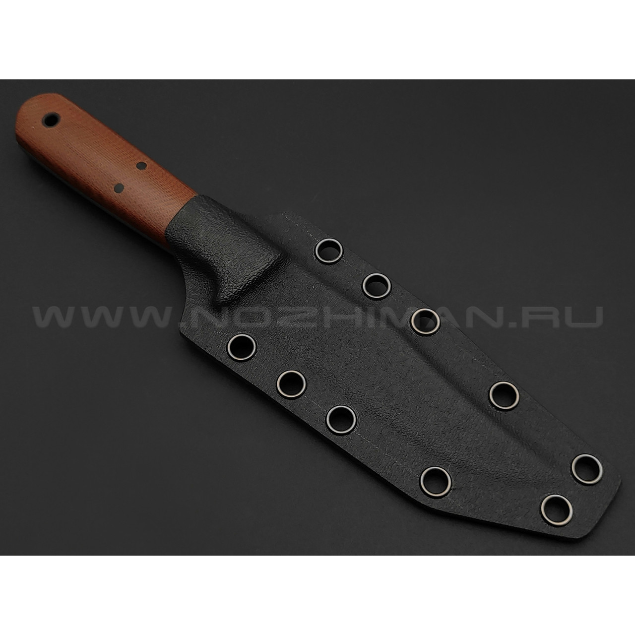 Апус нож Зубочистка 2.1 сталь N690, рукоять коричневая микарта