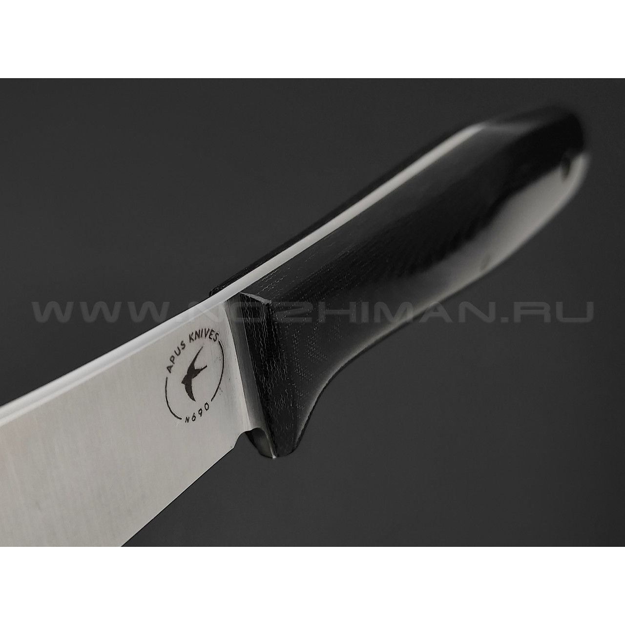 Апус нож Зубочистка 2.2 сталь N690, рукоять черная микарта