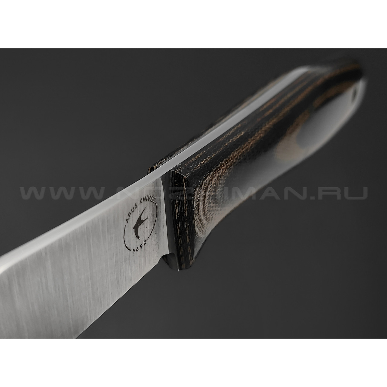 Апус нож Зубочистка 2.2 сталь N690, рукоять черно-оливковая микарта