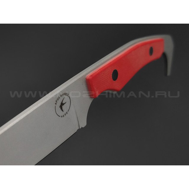 Апус нож Триггер сталь N690, рукоять G10 красный
