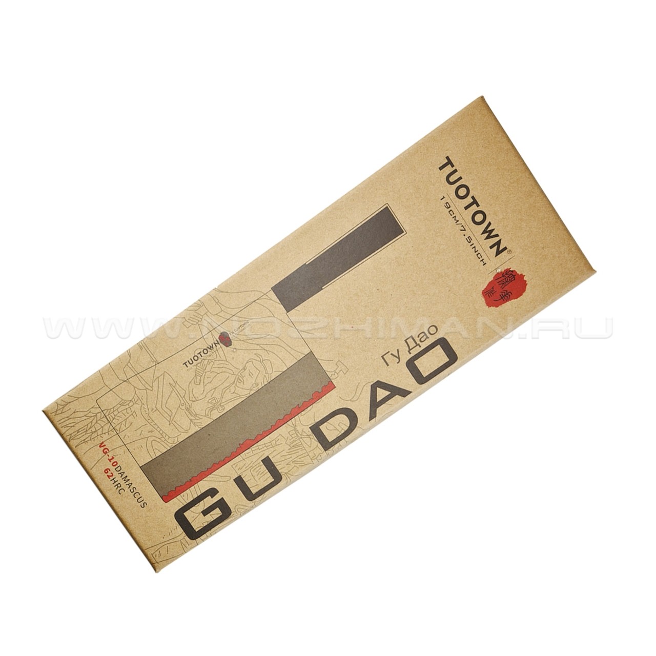 TuoTown кованый нож Gu Dao 807515 сталь VG-10 Damascus, рукоять ABS, силикон