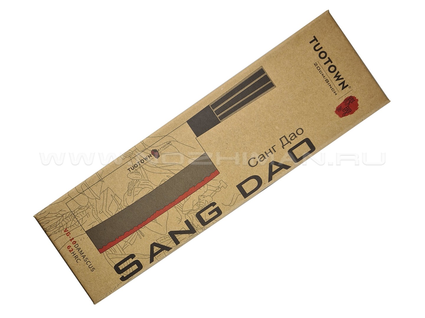 TuoTown кованый нож Sang Dao 708013 сталь VG-10 Damascus, рукоять ABS, силикон